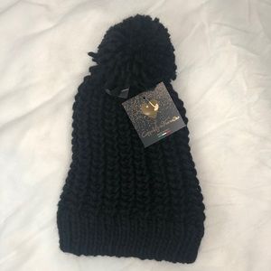 Cappellificio Fiorentinon Cable Knit Black Beanie